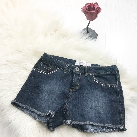 AVIVA jeans shorts bling pockets Stretch Junior 7 - Picture 3 of 8